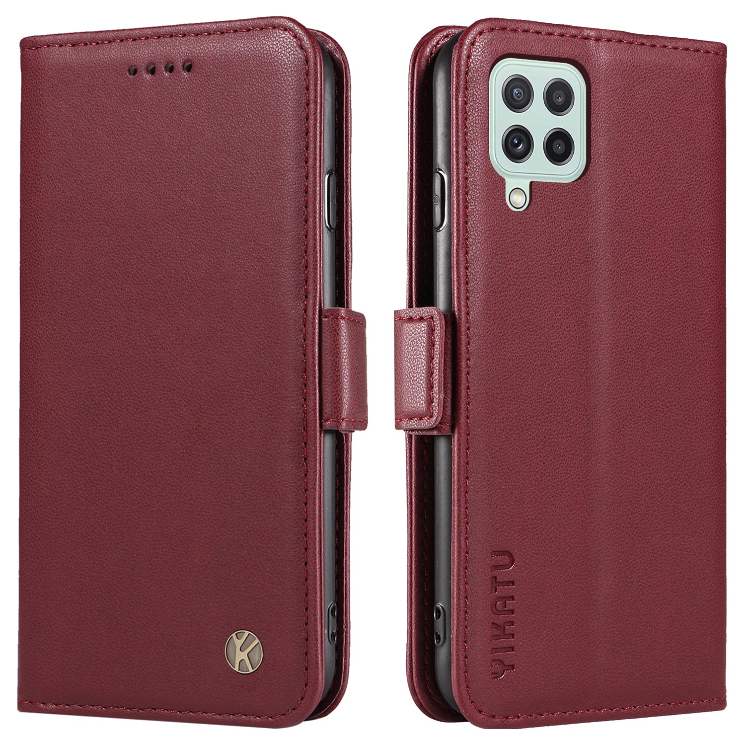 YIKATU YK-003 For Samsung Galaxy A22 4G (EU Version) / M22 / M32 (Global Version) 4G PU Leather Stand Phone Cover Wallet Case YIKATU YK-003 For Samsung Galaxy A22 4G (EU Version) / M22 / M32 (Global Version) 4G PU Leather Stand Phone Cover Wallet Case